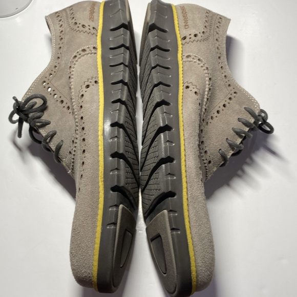 Cole Haan Men’s Wingtip Oxford Shoe Size 10.5 Suede Grey Grandzero Lace Ups - Picture 5 of 10